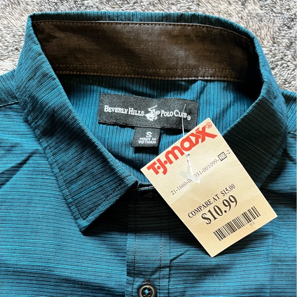 Mens size S Beverly Hills PoloClub dress shirt - Picture 4 of 5